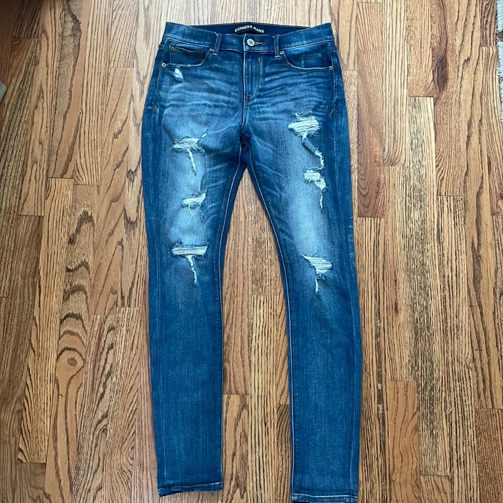 Express distressed legging jean -8L